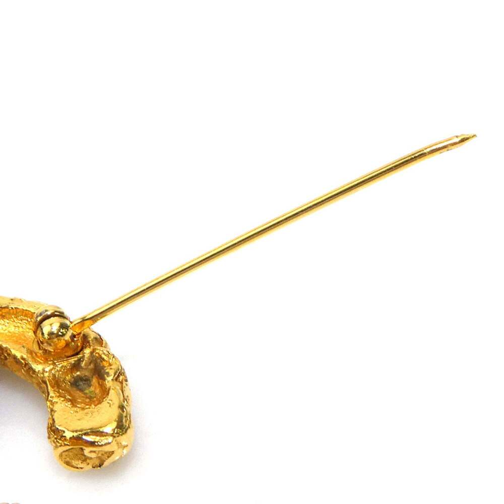 CHANEL Gold Logo Brooch - Picture 7 of 10